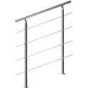 Trapleuning edelstaal - 3.3ft  - 4 dwarsbalken