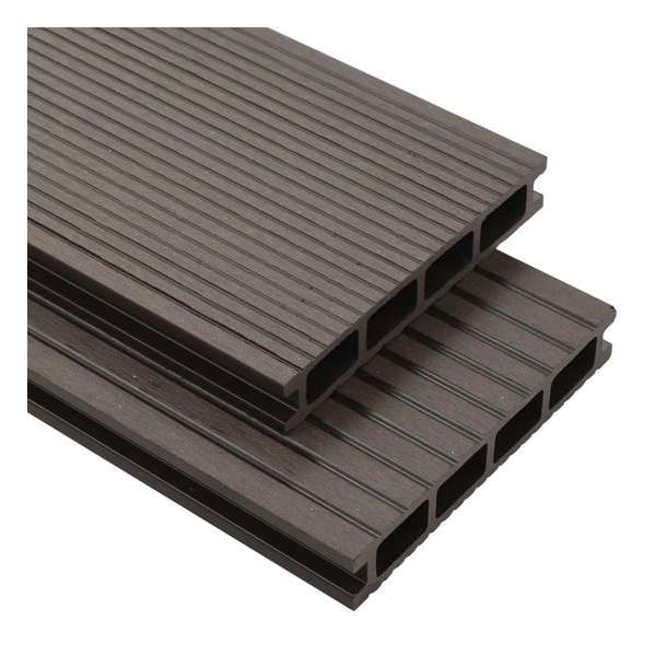 Terrasplanken HKC met accessoires 25 m² 4 m donkerbruin Terrasplanken HKC met accessoires 25 m² 4 m donkerbruin