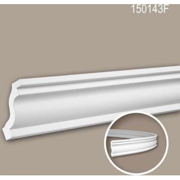 Kroonlijst 150143F Profhome Sierlijst flexibele lijst Lijstwerk neo-classicisme stijl wit 2 m
