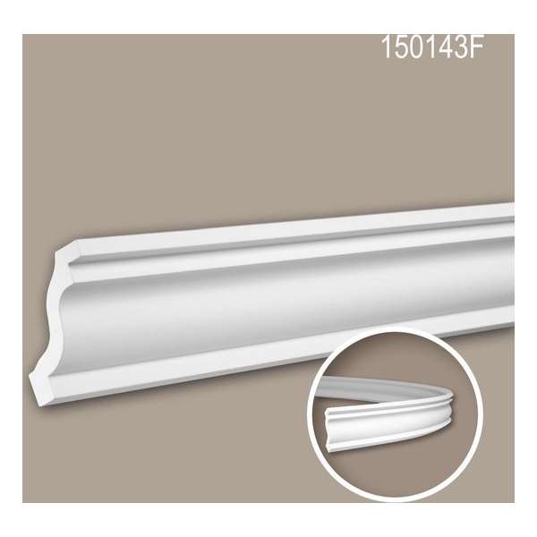 Kroonlijst 150143F Profhome Sierlijst flexibele lijst Lijstwerk neo-classicisme stijl wit 2 m Kroonlijst 150143F Profhome Sierlijst flexibele lijst Lijstwerk neo-classicisme stijl wit 2 m