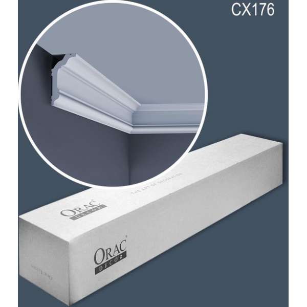 Orac Decor CX176-box AXXENT 1 doos 24 stukken Kroonlijst 48 m Orac Decor CX176-box AXXENT 1 doos 24 stukken Kroonlijst 48 m