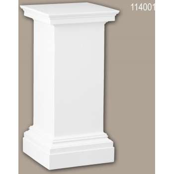 Volle zuilen sokkel 114001 Profhome Zuil Sierelement neo-classicisme stijl wit