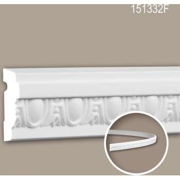 Wandlijst 151332F Profhome Lijstwerk flexibele lijst Sierlijst neo-classicisme stijl wit 2 m