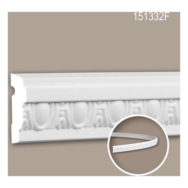 Wandlijst 151332F Profhome Lijstwerk flexibele lijst Sierlijst neo-classicisme stijl wit 2 m Wandlijst 151332F Profhome Lijstwerk flexibele lijst Sierlijst neo-classicisme stijl wit 2 m