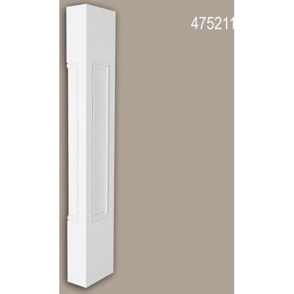 Halve balustradepilaar Profhome 475211 Exterieur lijstwerk Balustrade Gevelelement neo-classicisme stijl wit Halve balustradepilaar Profhome 475211 Exterieur lijstwerk Balustrade Gevelelement neo-classicisme stijl wit