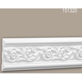 Wandlijst 151320 Profhome Lijstwerk Sierlijst rococo barok stijl wit 2 m