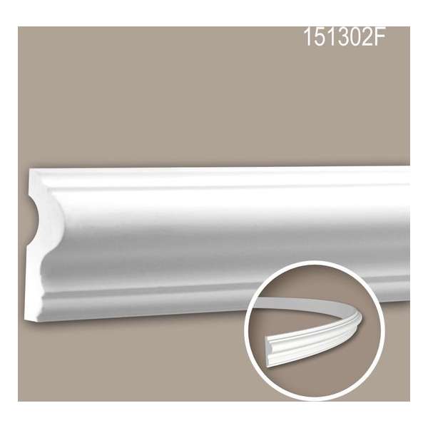 Wandlijst 151302F Profhome Lijstwerk flexibele lijst Sierlijst neo-classicisme stijl wit 2 m Wandlijst 151302F Profhome Lijstwerk flexibele lijst Sierlijst neo-classicisme stijl wit 2 m