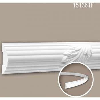 Wandlijst 151361F Profhome Lijstwerk flexibele lijst Sierlijst tijdeloos klassieke stijl wit 2 m