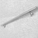 roestvrij staal V2A leuning zilver, 160x4,2 cm, incl. muurbeugel