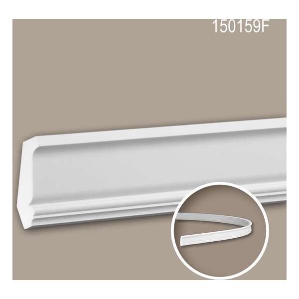 Kroonlijst 150159F Profhome Sierlijst flexibele lijst Lijstwerk neo-classicisme stijl wit 2 m Kroonlijst 150159F Profhome Sierlijst flexibele lijst Lijstwerk neo-classicisme stijl wit 2 m