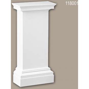 Halve zuilen sokkel 118001 Profhome Zuil Sierelement neo-classicisme stijl wit