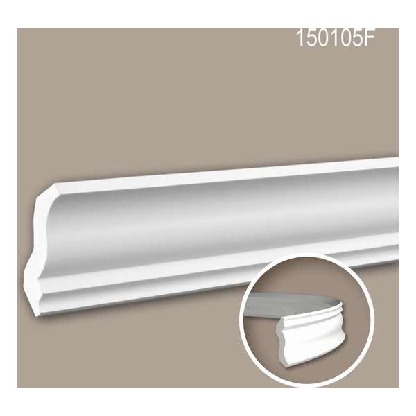Kroonlijst 150105F Profhome Sierlijst flexibele lijst Lijstwerk neo-classicisme stijl wit 2 m Kroonlijst 150105F Profhome Sierlijst flexibele lijst Lijstwerk neo-classicisme stijl wit 2 m