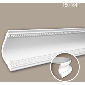 Kroonlijst 150164F Profhome Sierlijst flexibele lijst Lijstwerk neo-classicisme stijl wit 2 m