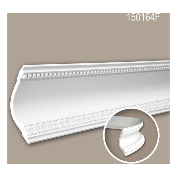 Kroonlijst 150164F Profhome Sierlijst flexibele lijst Lijstwerk neo-classicisme stijl wit 2 m Kroonlijst 150164F Profhome Sierlijst flexibele lijst Lijstwerk neo-classicisme stijl wit 2 m