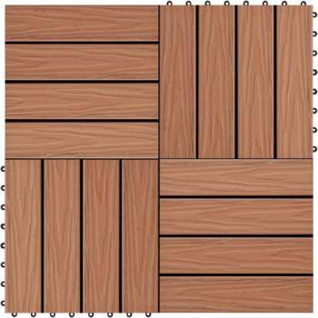 Terrastegels diep reliëf 30x30 cm 1 m² HKC lichtbruin 11 st