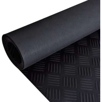 Rubberen anti-slip vloermat 2x1m traanplaat