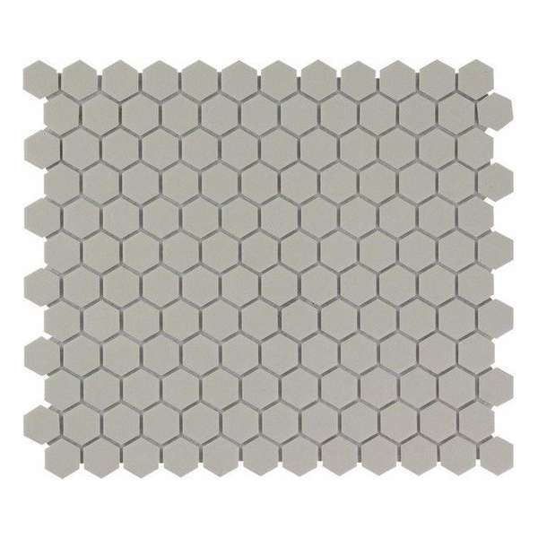 The Mosaic Factory London mozaïektegel 2.3x2.6x0.5cm voor vloer voor binnen en buiten Zeshoek Keramiek Grijs The Mosaic Factory London mozaïektegel 2.3x2.6x0.5cm voor vloer voor binnen en buiten Zeshoek Keramiek Grijs