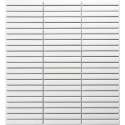 0,87m² - Mozaiek Tegels - Sevilla Kitkat mini's Wit Mat 1,2x9,2cm