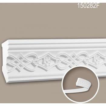 Kroonlijst 150282F Profhome Lijstwerk flexibele lijst Sierlijst neo-renaissance stijl wit 2 m