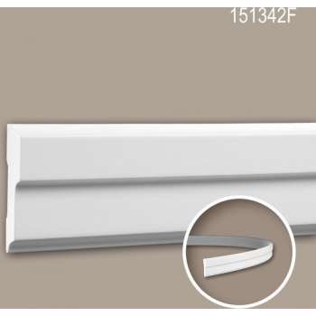 Wandlijst 151342F Profhome Lijstwerk flexibele lijst Sierlijst modern design wit 2 m