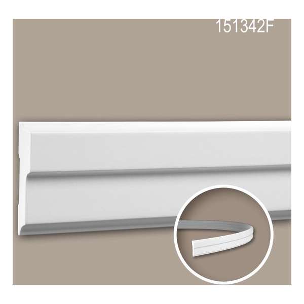 Wandlijst 151342F Profhome Lijstwerk flexibele lijst Sierlijst modern design wit 2 m Wandlijst 151342F Profhome Lijstwerk flexibele lijst Sierlijst modern design wit 2 m
