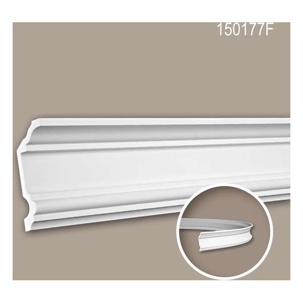 Kroonlijst 150177F Profhome Sierlijst flexibele lijst Lijstwerk neo-classicisme stijl wit 2 m Kroonlijst 150177F Profhome Sierlijst flexibele lijst Lijstwerk neo-classicisme stijl wit 2 m