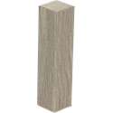 Hoek/eindstuk folie 4st. teak grijs geborsteld