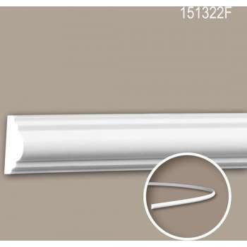 Wandlijst 151322F Profhome Lijstwerk flexibele lijst Sierlijst neo-classicisme stijl wit 2 m
