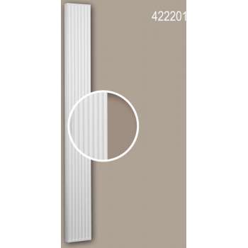 Pilaster schacht Profhome 422201 Gevelelement Pilaster Wandpijler Exterieur lijstwerk Ionische stijl wit