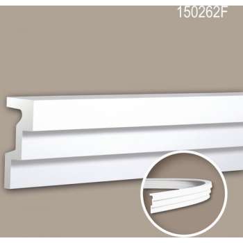 Kroonlijst 150262F Profhome Lijstwerk flexibele lijst Sierlijst modern design wit 2 m