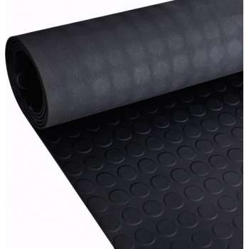 Rubberen anti-slip vloermat 5x1m stippen