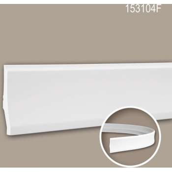 Plint 153104F Profhome Lijstwerk flexibele lijst Sierlijst modern design wit 2 m