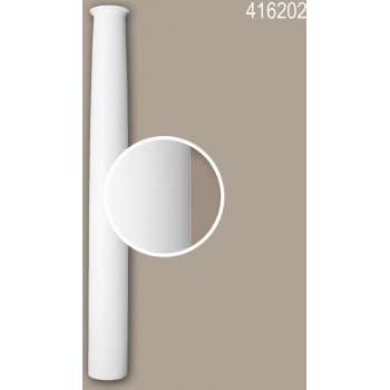 Halve zuilen schacht Profhome 416202 Gevellijst Zuil Gevelelement Ionische stijl wit