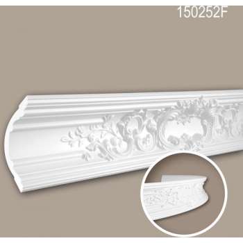Kroonlijst 150252F Profhome Lijstwerk flexibele lijst Sierlijst rococo barok stijl wit 2 m