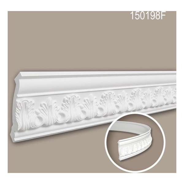 Kroonlijst 150198F Profhome Sierlijst flexibele lijst Lijstwerk neo-classicisme stijl wit 2 m Kroonlijst 150198F Profhome Sierlijst flexibele lijst Lijstwerk neo-classicisme stijl wit 2 m