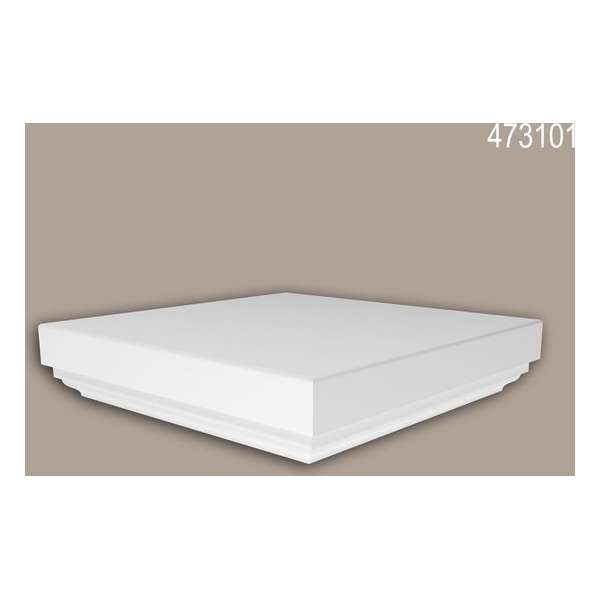 Pilaarpet Profhome 473101 Exterieur lijstwerk Balustrade Gevelelement neo-classicisme stijl wit Pilaarpet Profhome 473101 Exterieur lijstwerk Balustrade Gevelelement neo-classicisme stijl wit
