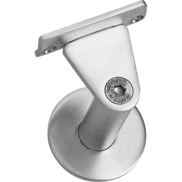 Intersteel Leuninghouder zwaar-taps hol zadel rvs geborsteld Intersteel Leuninghouder zwaar-taps hol zadel rvs geborsteld