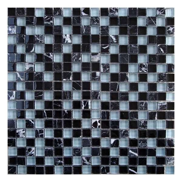 Alfa Mosaico Mozaiek Illusion mix blauwgrijs glas/marmer 1,5x1,5x0,8 cm - Mix, Blauw, Grijs Prijs per 1 matje. Alfa Mosaico Mozaiek Illusion mix blauwgrijs glas/marmer 1,5x1,5x0,8 cm - Mix, Blauw, Grijs Prijs per 1 matje.