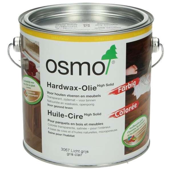 OSMO Hardwax Olie 3067 Lichtgrijs 2,5L OSMO Hardwax Olie 3067 Lichtgrijs 2,5L