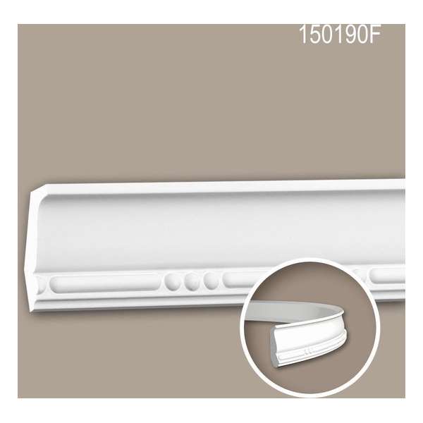 Kroonlijst 150190F Profhome Sierlijst flexibele lijst Lijstwerk neo-empire stijl wit 2 m Kroonlijst 150190F Profhome Sierlijst flexibele lijst Lijstwerk neo-empire stijl wit 2 m