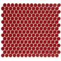 The Mosaic Factory Venice Pennyround mozaïektegel 1.9x0.5cm wandtegel voor binnen en buiten Rond Keramiek Rood