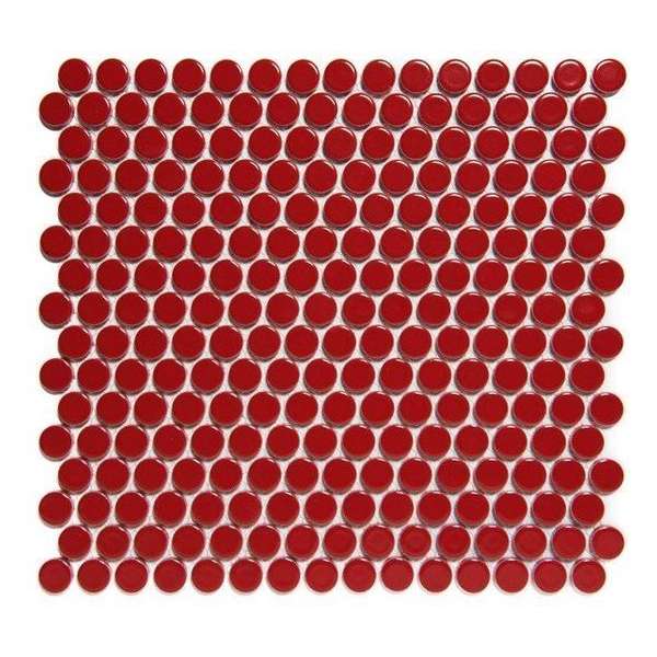 The Mosaic Factory Venice Pennyround mozaïektegel 1.9x0.5cm wandtegel voor binnen en buiten Rond Keramiek Rood The Mosaic Factory Venice Pennyround mozaïektegel 1.9x0.5cm wandtegel voor binnen en buiten Rond Keramiek Rood