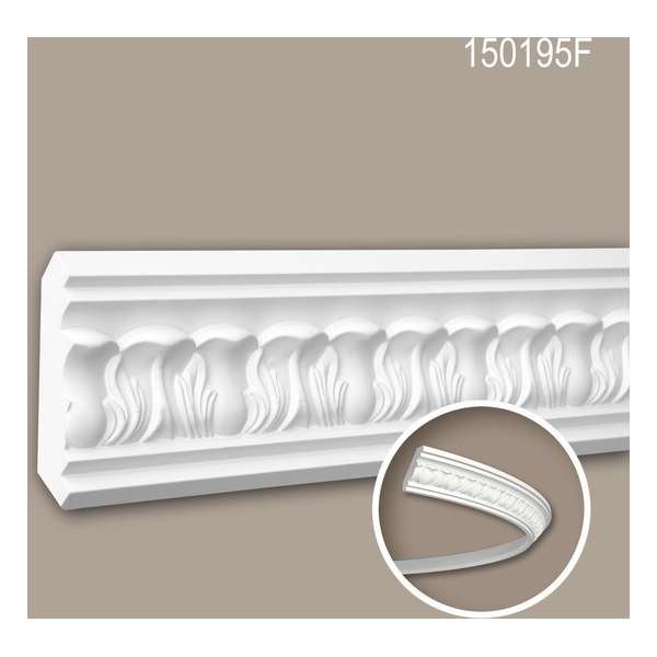 Kroonlijst 150195F Profhome Sierlijst flexibele lijst Lijstwerk neo-classicisme stijl wit 2 m Kroonlijst 150195F Profhome Sierlijst flexibele lijst Lijstwerk neo-classicisme stijl wit 2 m