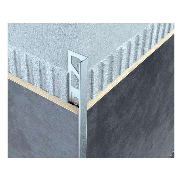 PRO++ RVS L Profiel 15 stuks 8mm x 3000mm RVS geborsteld mat tegel hoekprofiel PRO++ RVS L Profiel 15 stuks 8mm x 3000mm RVS geborsteld mat tegel hoekprofiel