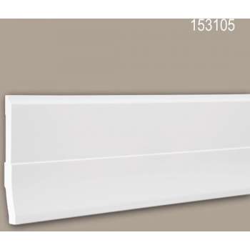 Plint 153105 Profhome Lijstwerk Sierlijst modern design wit 2 m