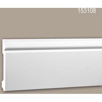 Plint 153108 Profhome Lijstwerk Sierlijst neo-classicisme stijl wit 2 m