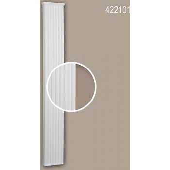 Pilaster schacht Profhome 422101 Gevelelement Pilaster Wandpijler Exterieur lijstwerk Dorische stijl wit