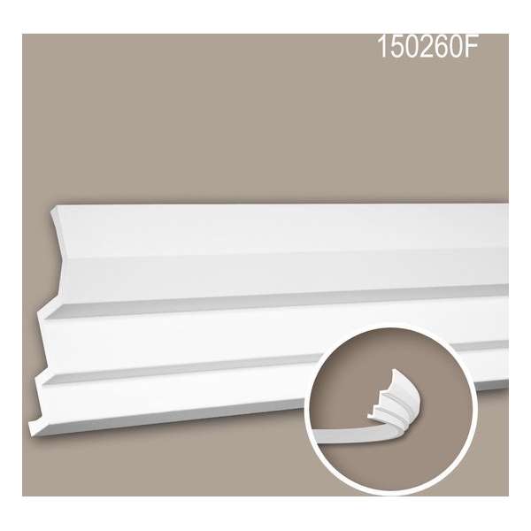 Kroonlijst 150260F Profhome Lijstwerk flexibele lijst Sierlijst modern design wit 2 m Kroonlijst 150260F Profhome Lijstwerk flexibele lijst Sierlijst modern design wit 2 m