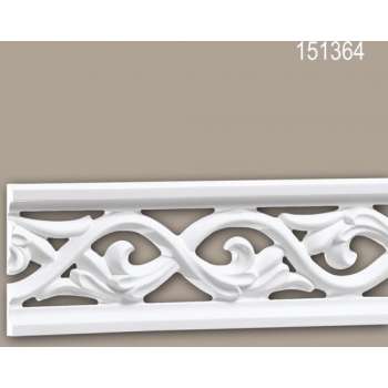 Wandlijst 151364 Profhome Lijstwerk Sierlijst Frieslijst rococo barok stijl wit 2 m