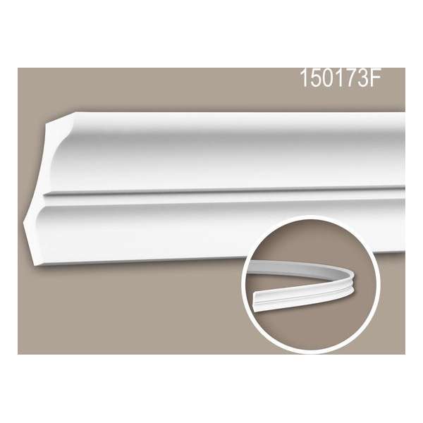 Kroonlijst 150173F Profhome Sierlijst flexibele lijst Lijstwerk neo-classicisme stijl wit 2 m Kroonlijst 150173F Profhome Sierlijst flexibele lijst Lijstwerk neo-classicisme stijl wit 2 m